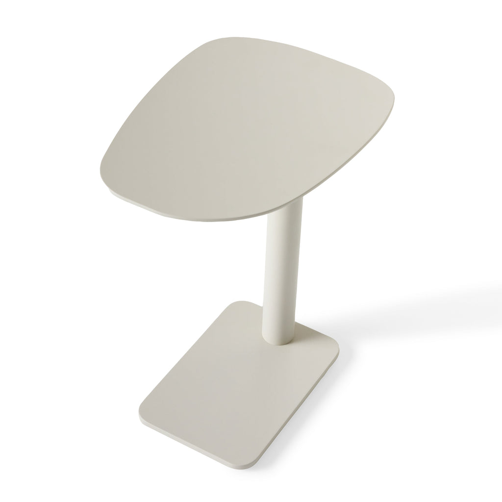 Venice C-Shape Side Table in Dune Aluminum