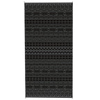 9' x 18' Reversible Outdoor Rug, Black Gray Geometric
