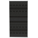 9' x 18' Reversible Outdoor Rug, Black Gray Geometric