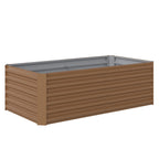 6' x 3' x 2' Galvanized Raised Garden Bed for Vegetables, Brown