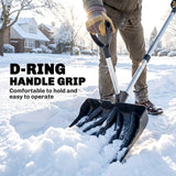 Heavy Duty Snow Shovel with 45cm Blade and Detachable Aluminum Handle