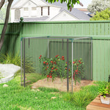 4' x 4' Crop Cage with Zippered Door and Steel Frame, Black