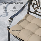 4-Piece Patio Chair Cushions Set with Ties, 19" x 19" x 4"