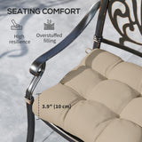 4-Piece Patio Chair Cushions Set with Ties, 19" x 19" x 4"