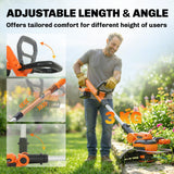 Cordless 2-in-1 Grass Trimmer & Edger with 2x4.0Ah Batteries, 25cm Cut