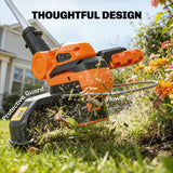 Cordless 2-in-1 Grass Trimmer & Edger with 2x4.0Ah Batteries, 25cm Cut