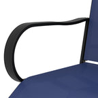 2-Piece Swivel Outdoor Bar Stools with Armrests, Navy Blue