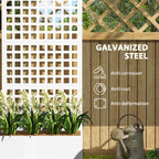 Galvanized Raised Garden Bed with Trellis, 35" x 16" x 70", White