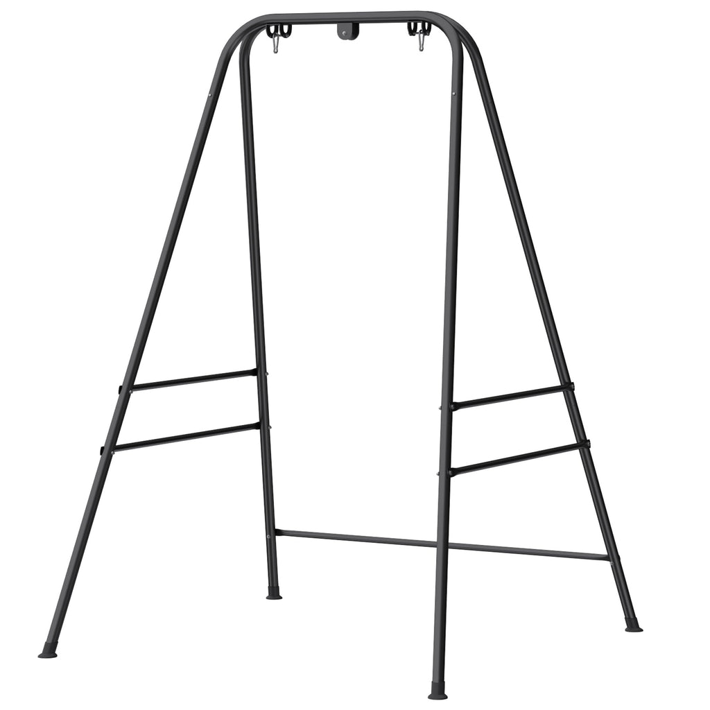Hammock Chair Stand with Anti-Slip Pads and 2 Carabiners, Black