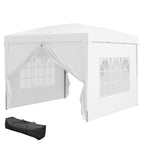 10' x 10' Outdoor Pop Up Party Tent Gazebo with Carrying Bag, White