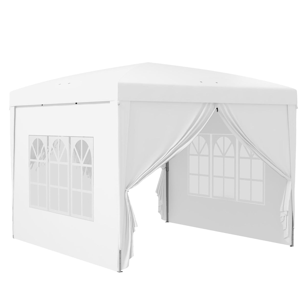 10' x 10' Outdoor Pop Up Party Tent Gazebo with Carrying Bag, White