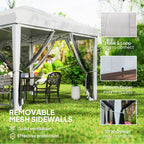 10' x 20' Pop-Up Canopy Tent with Removable Mesh Sidewalls and Carry Bag, White