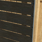 28" x 15" x 59" Raised Garden Bed with Trellis and Drain Gap, Black