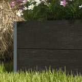 28" x 15" x 59" Raised Garden Bed with Trellis and Drain Gap, Black