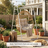 Hammock Chair Stand with Steel Frame, 330 LBS Capacity, White