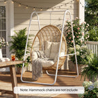 Hammock Chair Stand with Steel Frame, 330 LBS Capacity, White