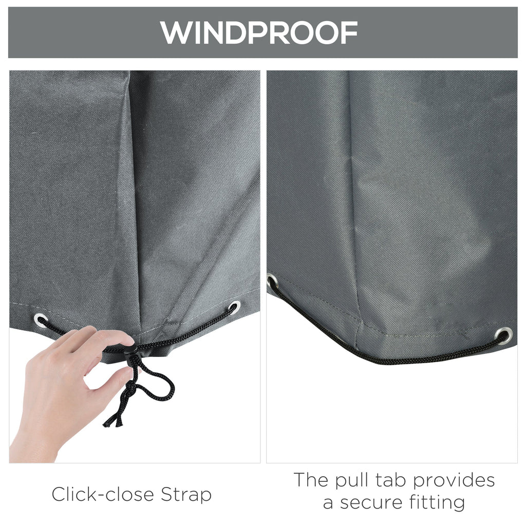 80.7" x 75.6" x 24" Waterproof Patio Furniture Cover, Grey