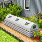 10' x 3' x 2' Portable Mini Greenhouse with 5 Mesh Windows, White