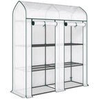3-Tier Mini Greenhouse, 56.3" x 18.1" x 65", White