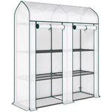 3-Tier Mini Greenhouse, 56.3" x 18.1" x 65", White