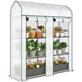 3-Tier Mini Greenhouse, 56.3" x 18.1" x 65", White