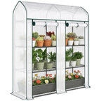 3-Tier Mini Greenhouse, 56.3" x 18.1" x 65", White