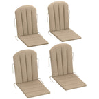 4-Piece Adirondack Chair Cushions, 49" x 20" x 2", Beige