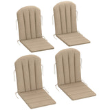4-Piece Adirondack Chair Cushion Set with Ties, Beige