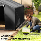 10' x 10' Portable Storage Shed with Roll-up Door, Dark Grey