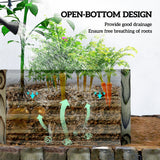 6' x 3' x 2' Galvanized Raised Garden Bed for Vegetables, Light Wood Effect