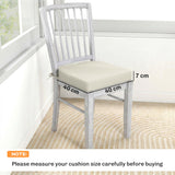 Set of 2 Outdoor Chair Seat Cushions, 40 x 40 cm, Cream White