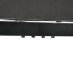 70.9" Rectangular Outdoor Dining Table with Tempered Glass Top, Black