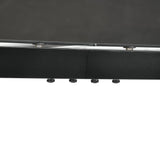 70.9" Rectangular Outdoor Dining Table with Tempered Glass Top, Black