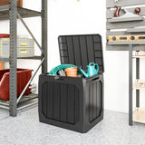 32 Gallon Plastic Deck Box with Handles, Black