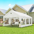 4 x 6 m Gazebo with 4 Removable Sidewalls, White