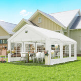 4 x 6 m Gazebo with 4 Removable Sidewalls, White