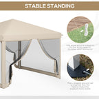 10' x 10' Pop Up Canopy Tent with Netting and Carry Bag