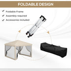 10' x 10' Pop Up Canopy Tent with Netting and Carry Bag