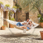 200 x 140 cm Double Hammock with Pillow and Pad, Cream White