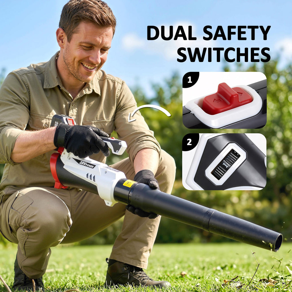 18V Cordless Leaf Blower with Battery and Charger