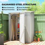 5ft x 3ft Garden Storage Shed with Sloped Roof and Lockable Door