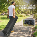 3 x 6 m Pop Up Gazebo with 6 Sidewalls, Wheeled Bag & Sandbags, Dark Grey