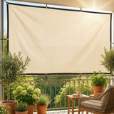 2 x 3 m Sun Shade Sail in Beige with Steel Eyelets & Bungee Cords, UV Protection