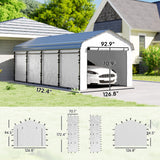 Carport Sidewall Panels Set of 4 for 10' x 15' Structures, White