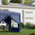 10' x 10' Outdoor Pop Up Party Tent Gazebo with Carrying Bag, Blue