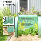 13' L x 3' W x 2.5' H Portable Tunnel Greenhouse with Roll-Up Zippered Doors & UV-Resistant Waterproof PE Cover Green