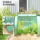 13' L x 3' W x 2.5' H Portable Tunnel Greenhouse with Roll-Up Zippered Doors & UV-Resistant Waterproof PE Cover Green