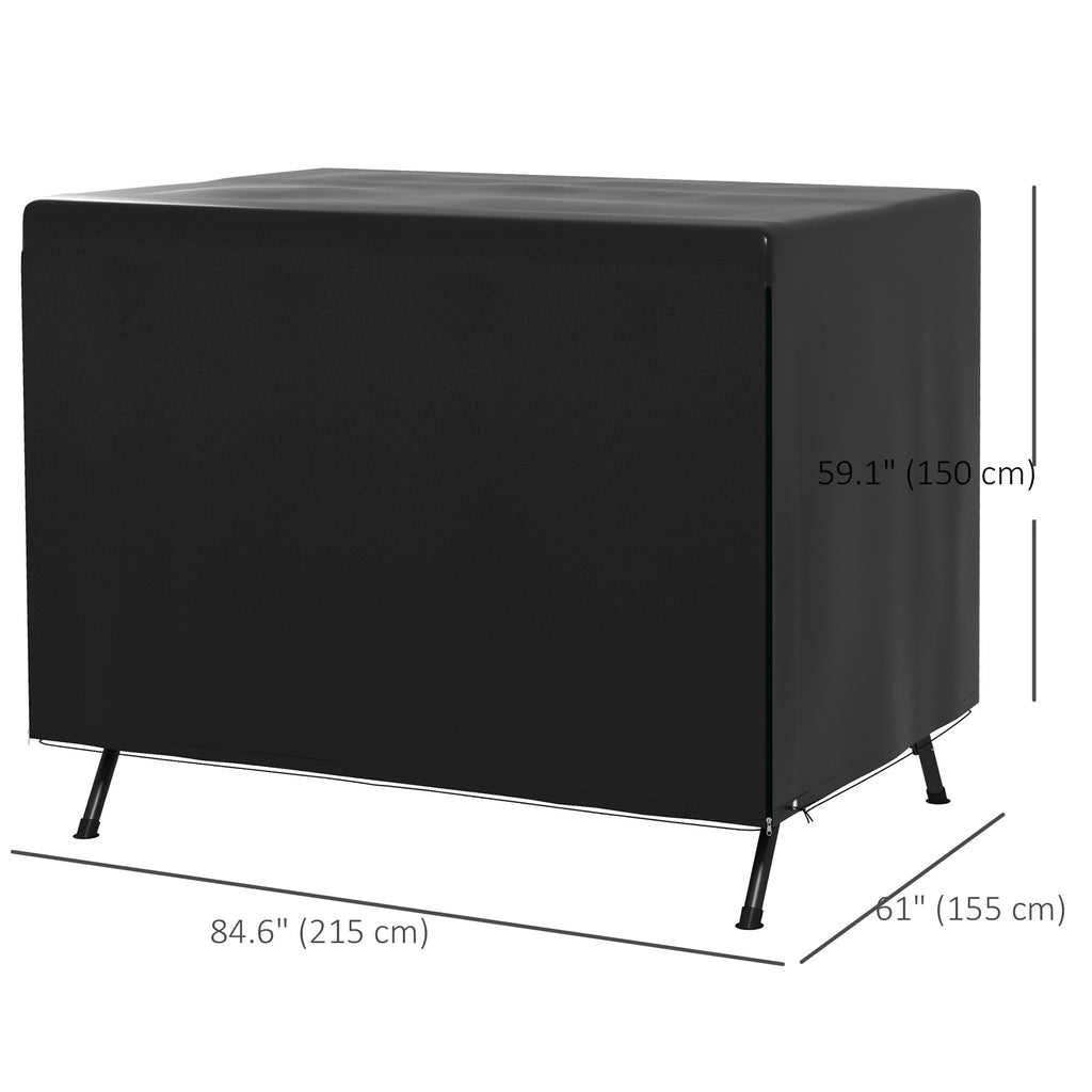85" x 61" x 59" 3-Seater Patio Swing Cover, Black