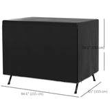 85" x 61" x 59" 3-Seater Patio Swing Cover, Black