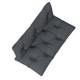 2-Seater Outdoor Seat & Back Cushions, 6" Thick for Pallet Loveseat, Dark Grey